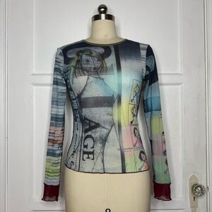 Cop Copine pastel mesh top